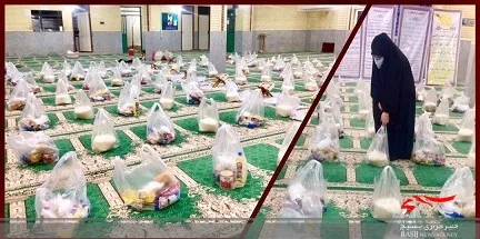 توزیع 70 بسته معیشتی توسط پایگاه مقاومت بسیج خواهران حضرت معصومه (س) یاسوج