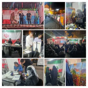 نخستین نمایشگاه و رویداد وعده صادق در آیینه هنر در میدان فلسطین برگزار شد