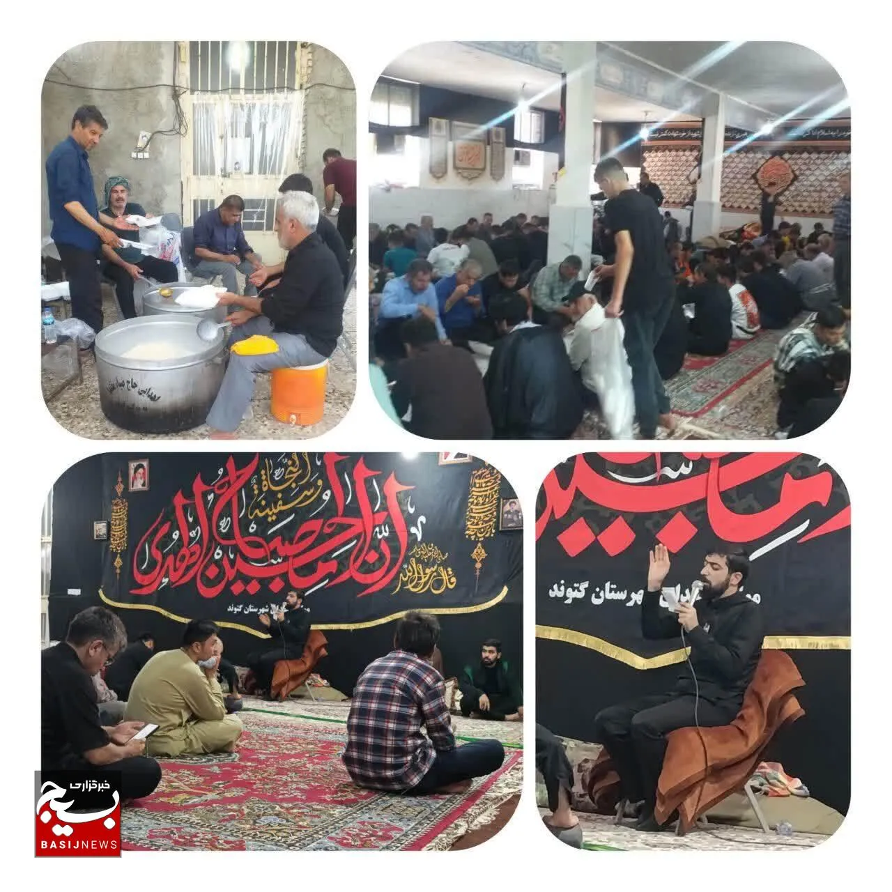 خدمات دهی موکب شهدای شهرستان گتوند به زائران در چذابه