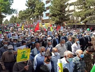 گام&zwnj;های مردم در ملک سلیمانی در مسیر مکتب سلیمانی محکمتر از همیشه
