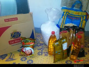 توزیع ۲۵ بسته مواد غذایی بین نیازمندان به&zwnj;همت پایگاه کمیل برزول