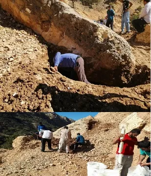 بازگشایی جاده روستای گلال به همت گردان تخریب تیپ 48 فتح