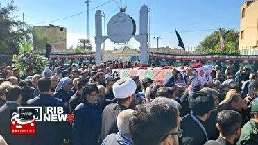 پیکر مطهر شهید حسن حمدانی در شهرستان دزفول تشییع و خاکسپاری شد