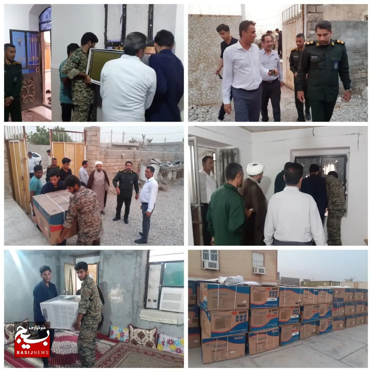 توزیع کولر گازی  به نیازمندان  دهستان تازیان