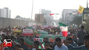 حماسه&zwnj;آفرینی مردم عسلویه در باشکوه ترین راهپیمایی یوم&zwnj;الله ۱۳آبان
