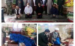 توزیع بیش از۲۵۰بسته موادغذایی توسط گروه جهادی بسیج شهدای شهرستان ایجروددرشب ۲۳ماه مبارک رمضان