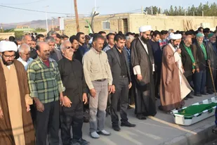 تشییع پیکر پدرشهید ابراهیمی دخت در روستای علی آباد بخش مرکزی بهاباد