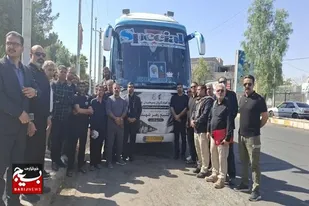 اعزام کارکنان بسیجی ادارات&zwnj; کل استان به مشهد مقدس برای شرکت در آیین تشییع قائد شهید امت