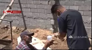 خدمت رسانی دامپزشکان جهادگر در شهرستان بن