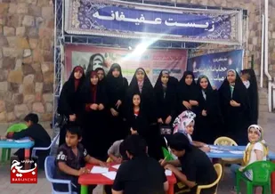 رزمایش عفاف و حجاب به همت ناحیه مقاومت بسیج مقداد مشهد + عکس