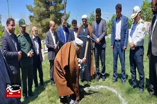 کلنگ زنی دو طرح عمرانی برای کاهش ترافیک در نهاوند+تصاویر