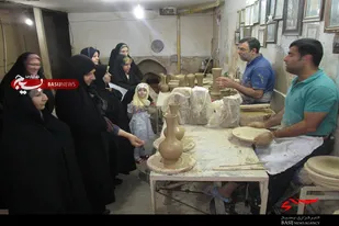 بازدید اعضای شورای پایگاه آمنه(س) همدان از کارگاه&zwnj;های سفال لالجین