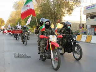 تصاویر/برگزاری رزمایش اقتدار یگان&zwnj;های موتوری بسیجی در نجف آباد