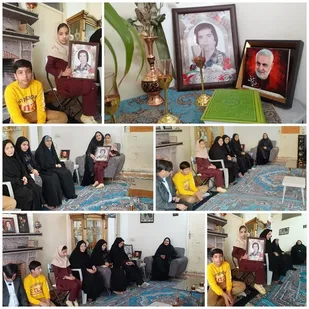 دیدار با خانواده ی شهید جعفری نژاد توسط دانشجویان دانشگاه پیام نور گلباف