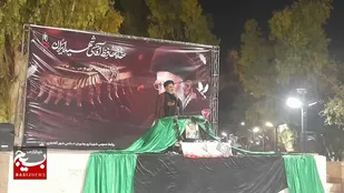 مراسم بدرقه مردم جهت وداع با رهبر شهید در آغاجاری