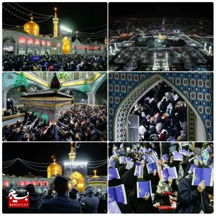 نجوای عاشقانه &laquo;زائران رضوی&raquo; در سوگ شهادت شاه نجف در آیین معنوی دومین شب قدر+فیلم و تصاویر