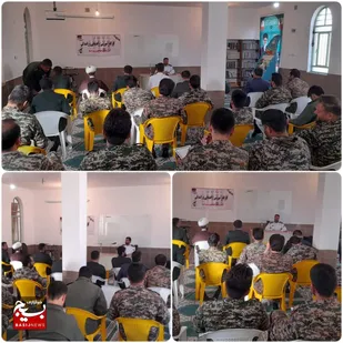کلاس توجیهی آیین نامه راهنمایی رانندگی در ناحیه مقاومت بسیج اندیکا