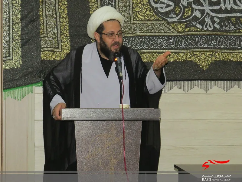 سخنرانی مسؤول نمایندگی ولی فقیه در سازمان جهاد کشاورزی اصفهان در ناحیه مقاومت بسیج امام رضا (ع)