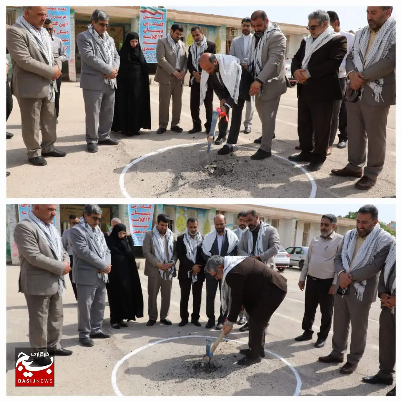 کلنگ ساخت آموزشگاه ۱۲ کلاسه شهید بهنام محمدی در خرمشهر  به زمین زده شد