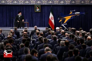 دیدار صبح امروز جمعی از فرماندهان نیروی هوایی و پدافند هوایی ارتش با رهبر معظم انقلاب