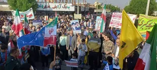 خروش انقلابی مردم مرزدار دهلران علیه رژیم صهیونیستی کودک&zwnj;کش