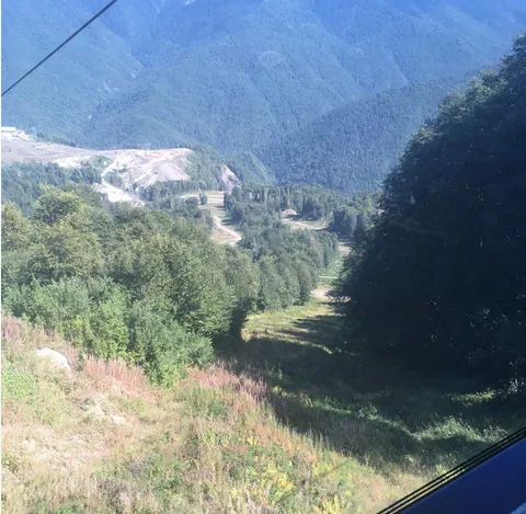 طبیعت زیبای شهر سوچی از فراز تلکابین