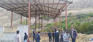 مسجد روستای توته چال دهستان دستجرد ساخته می شود