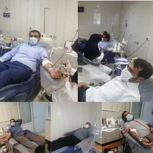 اهدای خون مسئولان سازمان بسیج استان به مناسبت روز بسیج اساتید