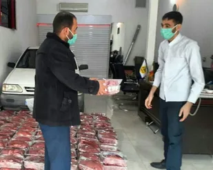 توزیع هزار کیلوگرم گوشت گرم بین نیازمندان پیشوا