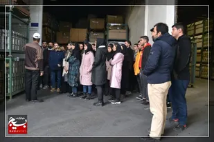 اردوی راهیان پیشرفت بازدید از مجموعه صنایع غذایی سحر همدان