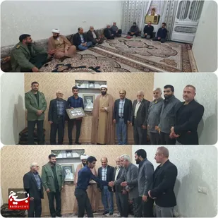 دیدار و تقدیر از رزمنده بسیجی مدافع حرم بمناسبت هفته مقاومت در شهر صفی آباد