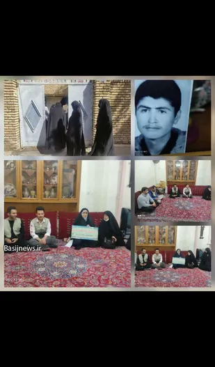 دیدار گروه جهادی پایگاه نرگس سمنان با خانواده شهید جاویدالاثر غلامرضا معروفی