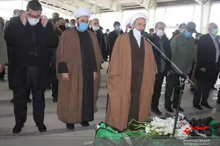 تشییع پیکر مادر شهید ان محمدی درخشی در مراغه