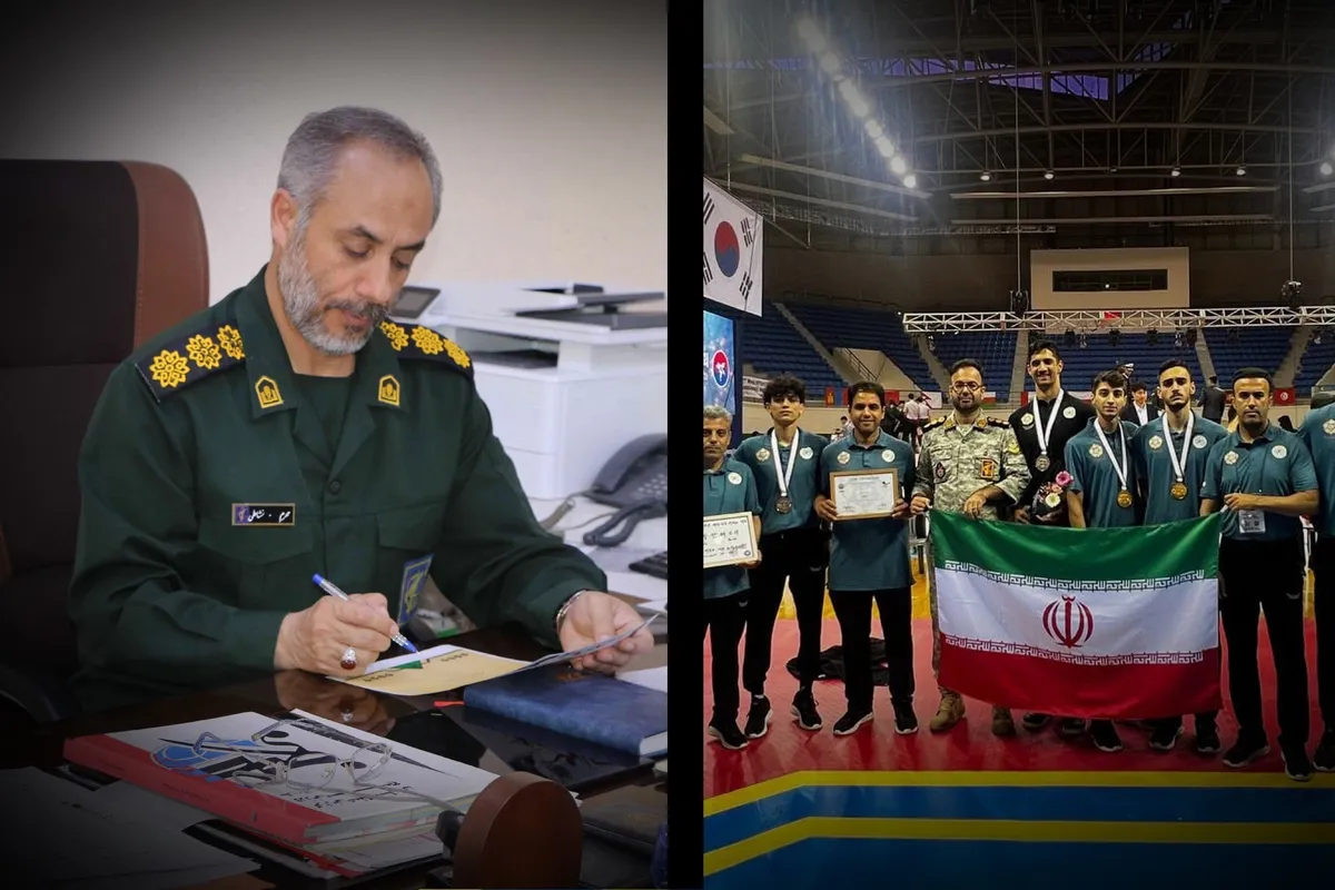 پیام تبریک سرهنگ نشاطی بمناسبت نائب قهرمانی تیم تکواندوی بسیج در مسابقات قهرمانی ارتش های جهان
