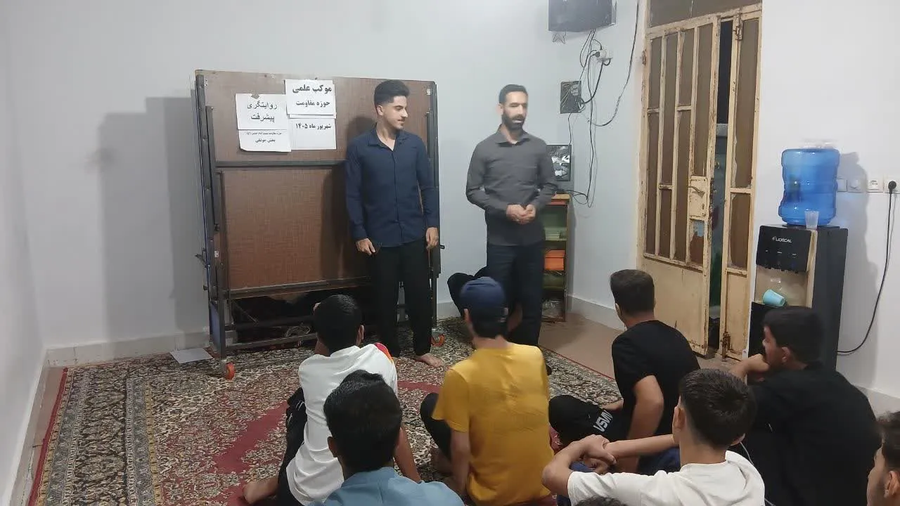 موکب علمی در آغاجاری 
