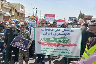 راهپیمایی روز قدس با حضور پرشور مردم در سومین حرم اهل بیت برگزار شد