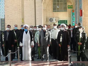 گلباران قبور مطهر شهدای انار و شهدای گمنام بمناسبت هفته دولت