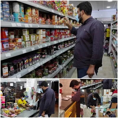 بازدید تیم نظارتی حوزه مقاومت بسیج شهدا سپاه بندرخمیر از اصناف
