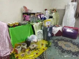 اهدای جهیزیه به نوعروس نیازمند توسط کسبه فرخشهر