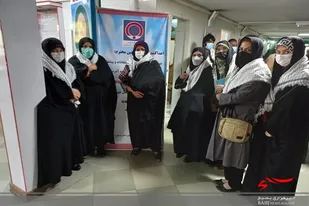 اهداء خون توسط خواهران بسیجی مداح در چهارمین روز هفته بسیج