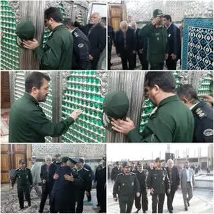 تشرف سردار ولی زاده به زیارت حرم مطهر جعفربن موسی الکاظم (ع)