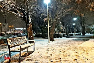شب برفی در همدان