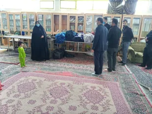 بازدید مسئولین بسیج سازندگی سپاه استان از کارگاه های اشتغالزایی محله اسلامی مهدیه شاهرود