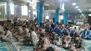 مراسم اربعین شهدای حمله تروریستی به دفتر کنسولگری ایران در سوریه و شهدای روستای شلی در مهدیشهر برگزار شد