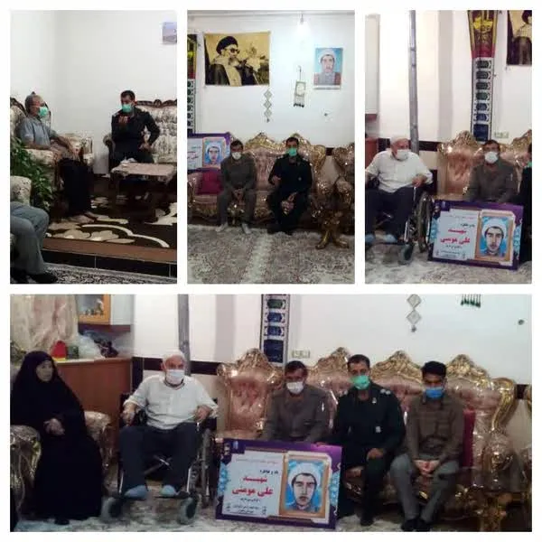 دیدار مسئول سازمان بسیج عشایری سپاه امیرالمؤمنین (ع) از خانواده شهدا در دهلران