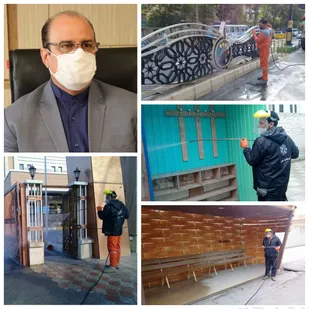 ضد عفونی مستمر کلیه نقاط ضروری سطح شهر و معابر شاهرود