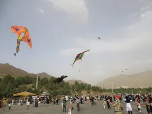 جشنواره بادبادکها در بام ملایر برگزار شد