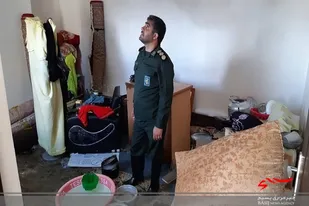 حضور فرمانده ناحیه مقاومت بسیج سپاه زاهدان کنار مردم سیل زده