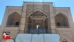 آغاز احیای کاشی&zwnj;کاری&zwnj; سردر میراث جهانی شیخ صفی&zwnj;الدین اردبیل