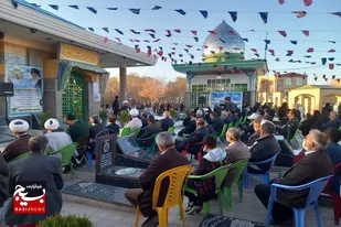برگزاری سالگرد ارتحال آیت الله حاج شیخ محمد بهاری (ره) در گلزار شهدای بهار